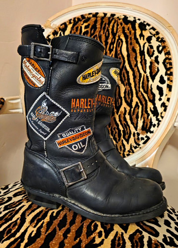 Harley davidson black leather - black,