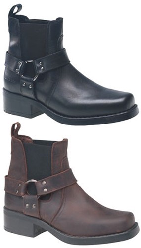 Mens leather biker boots - leather,