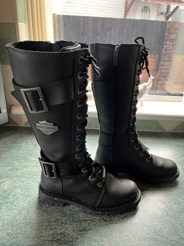 Harley davidson black leather - harley,