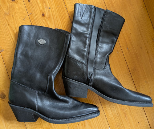 Harley davidson black leather - harley-davidson,